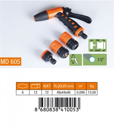 MEDALYAN OTOMATİK TETİKLİ TABANCA 4’LÜ 1/2’’ 605